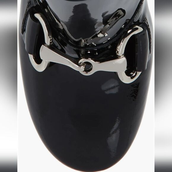 New Jeffrey Campbell Deneuve Bootie Patent Black ankle round toe heel Boot 7 - Picture 4 of 7